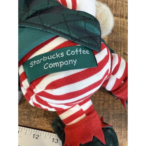2001 Starbucks Bearista Bear Holiday Elf 17th Edition Christmas Plush - Picture 5 of 8